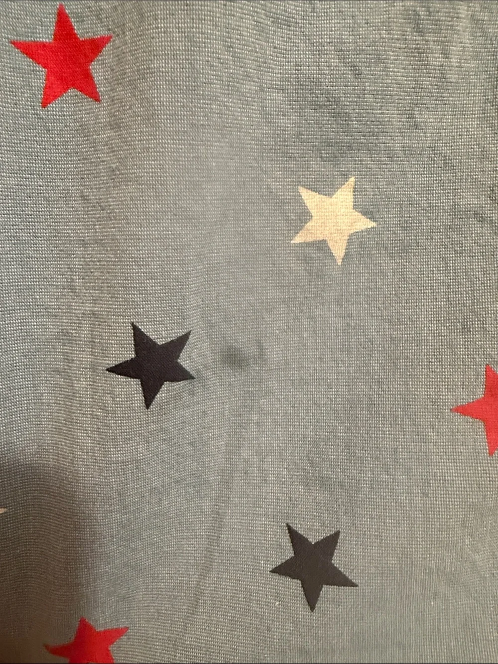 Old Navy Light Blue Short-Sleeve Button-Down Shirt with Red, White & Blue Stars